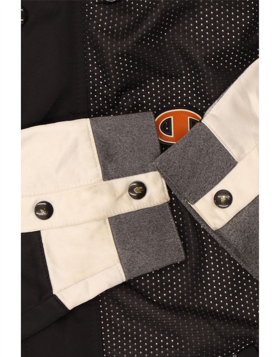 Champion Herre Oversized grafisk træningsdragt Top jakke Lille sort plettet