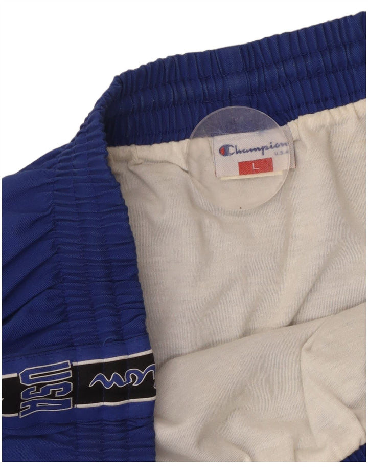 CHAMPION Herre grafiske sportsshorts store blå polyester