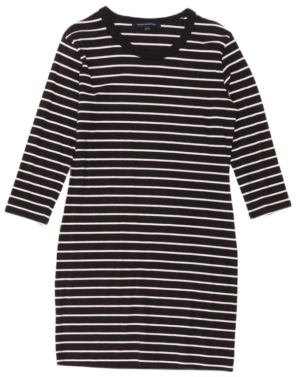 French Connection Womens Sheath Dress UK 12 Medium Navy Blue Nautical