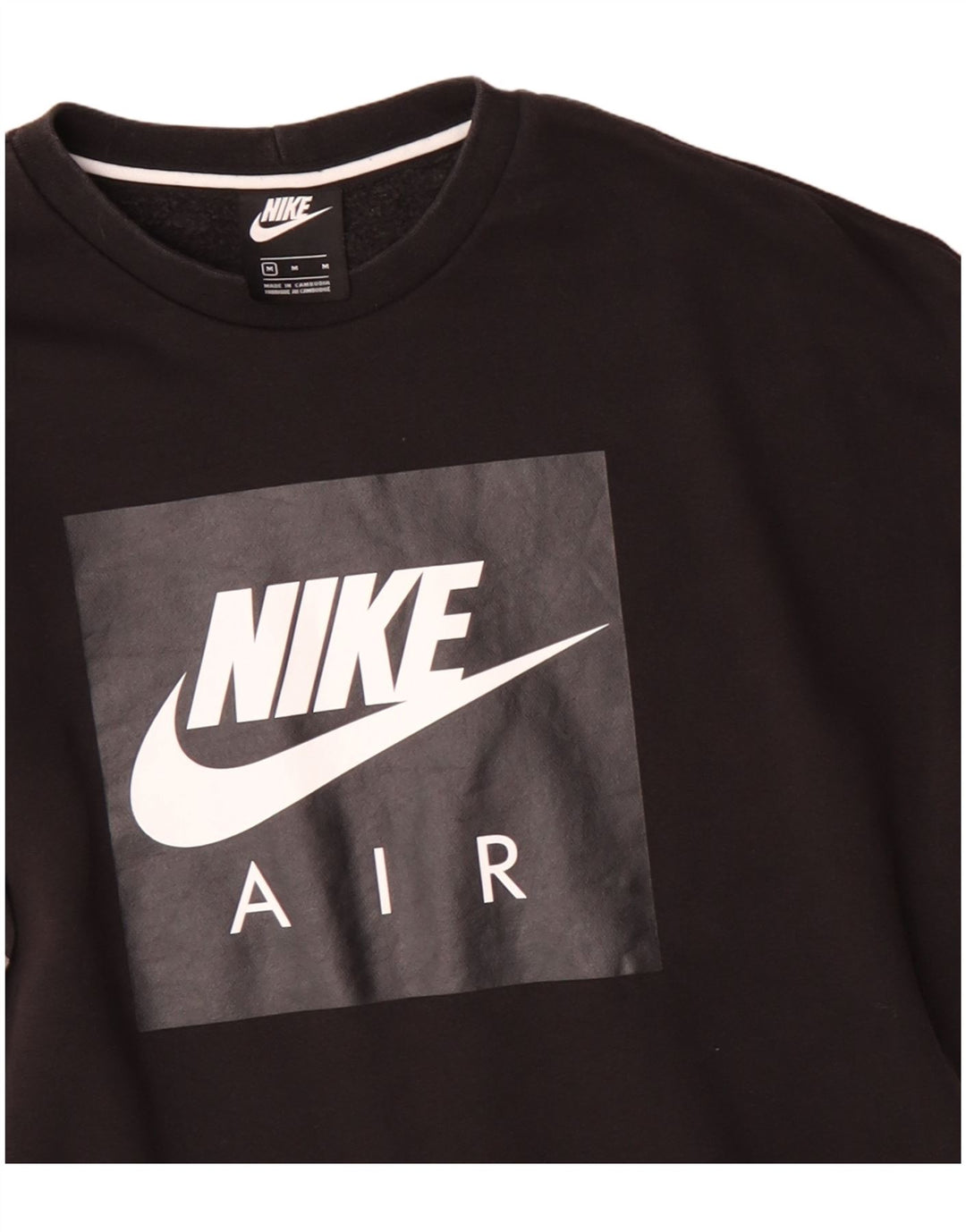 Nike Herre grafisk sweatshirt Jumper Medium Sort Colourblock