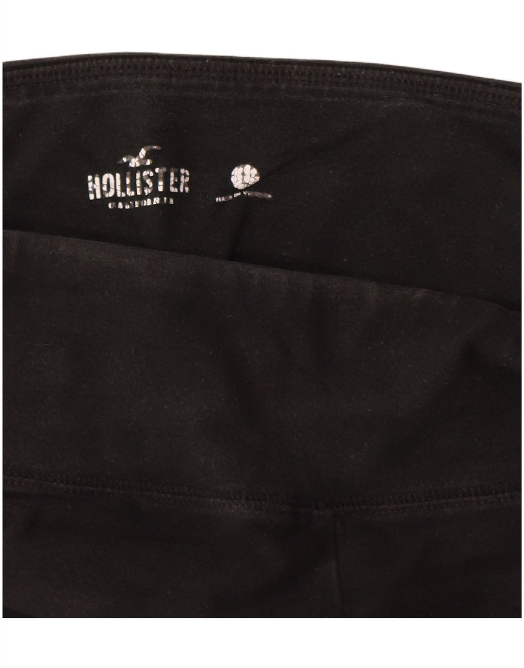 HOLLISTER Grafiske Leggings til kvinder UK 14 Stor sort bomuld