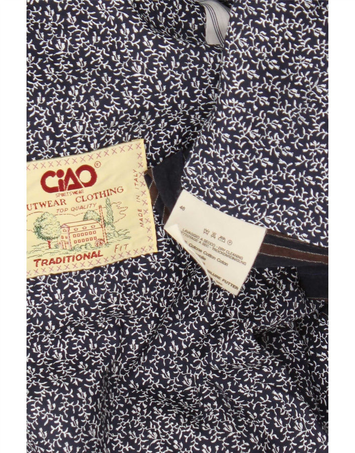 Ciao Herre Traditional Fit Blazer Jakke IT 46 Lille Marineblå Stribet