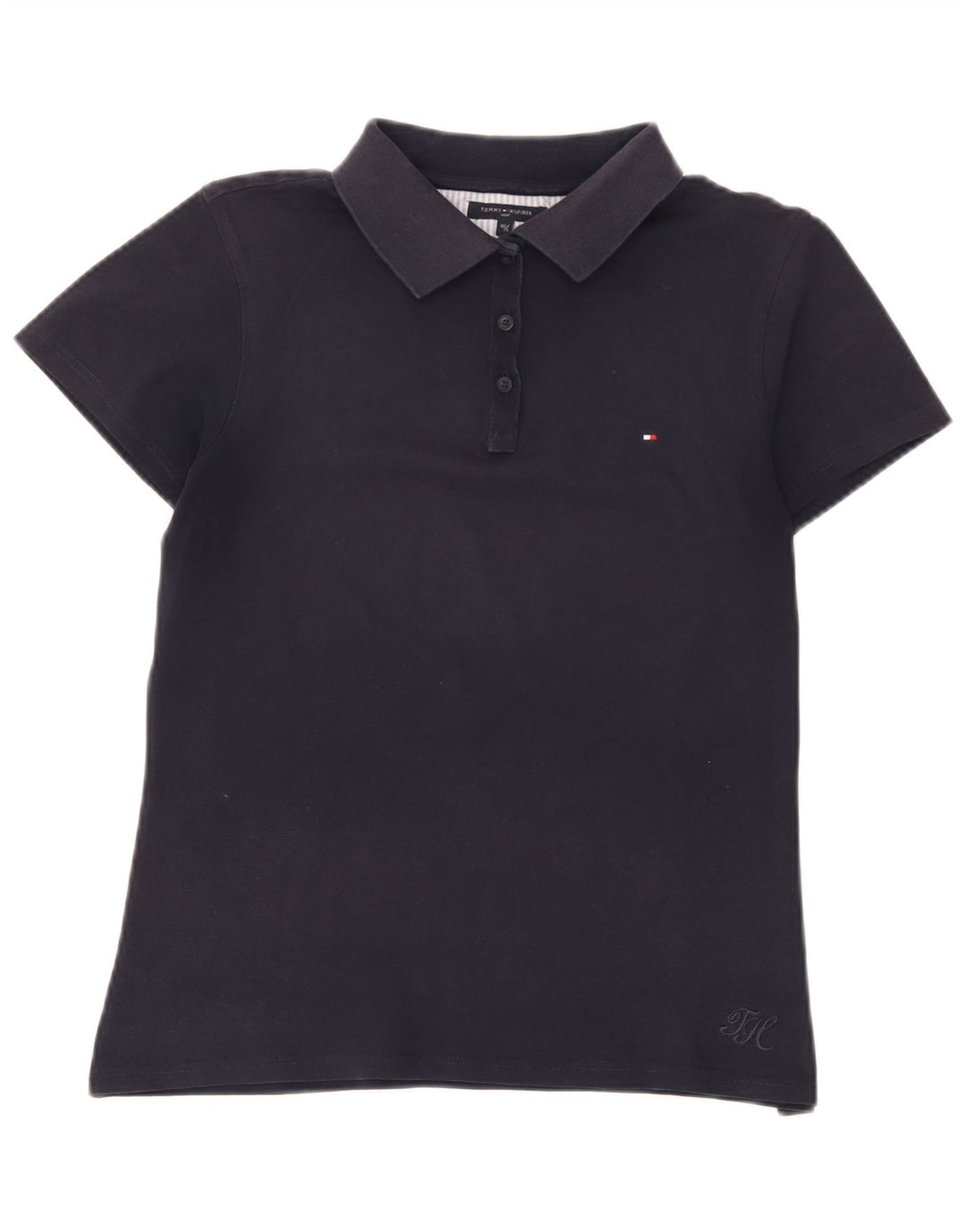 Tommy Hilfiger Dame Polo Shirt EU 40 Medium Navy Blue