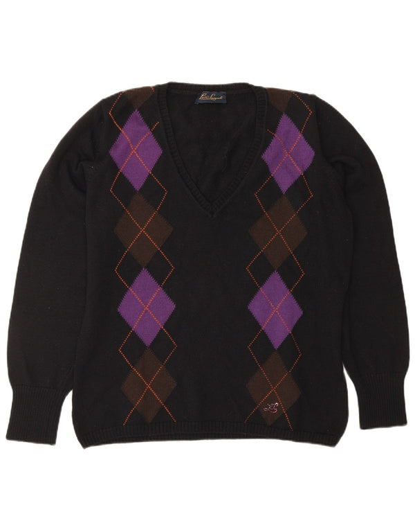 LUISA SPAGNOLI Dame V-hals sweater UK 14 Large Sort