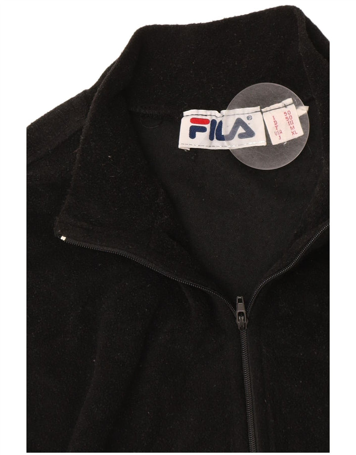 Fila herre lynlås hals fleece jumper medium sort