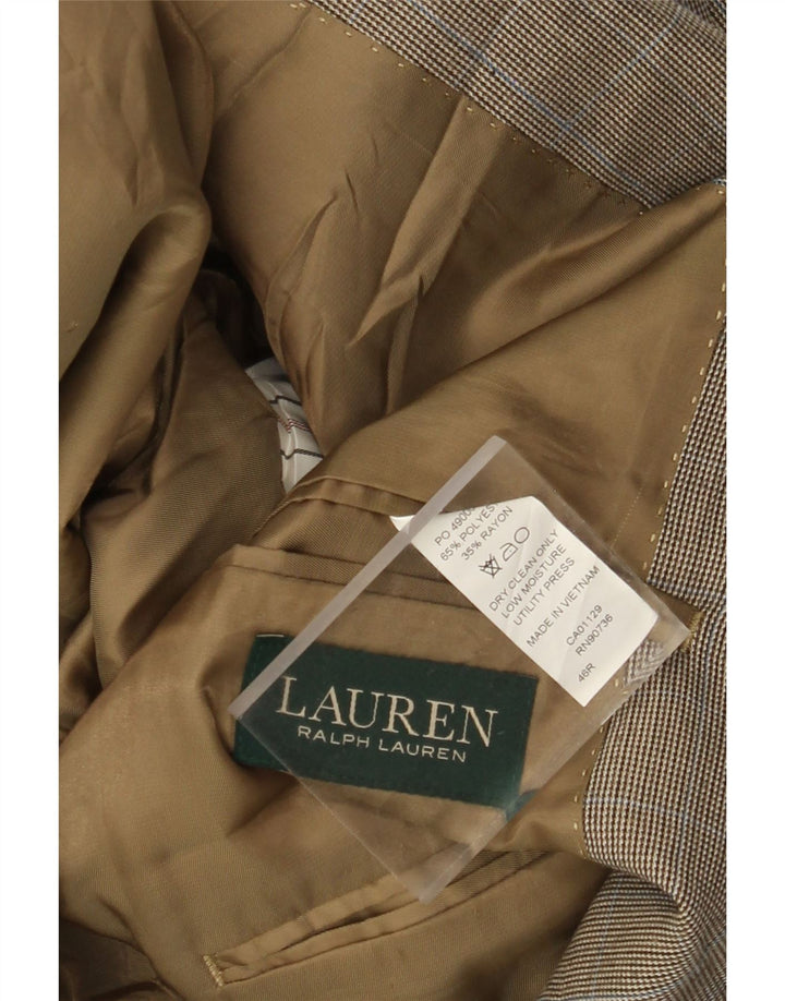 Ralph Lauren Herre 2 Button Blazer Jacket UK 46 2XL Grå Polyester