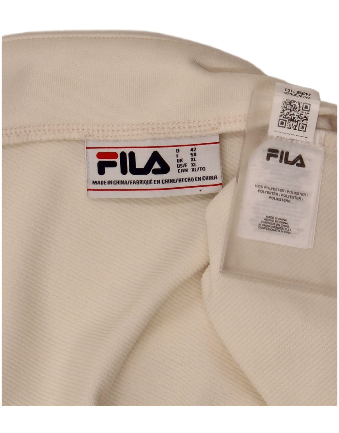 Fila Dame Mini-nederdel XL W36 Off White Polyester