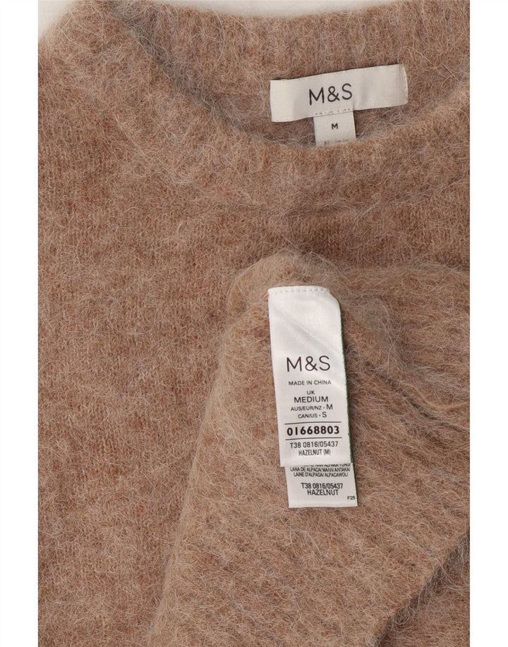 Marks & Spencer Dame sweater med rund hals DK 14 Medium Beige Uld