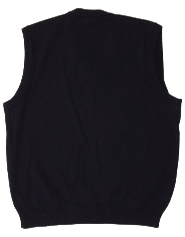 Vintage Herrevest Tank Top IT 50 Medium Navy Blue Polychlorid