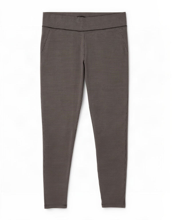 Marks & Spencer Dame Casual Bukser UK 22 3XL W40 L27 Sort Houndstooth