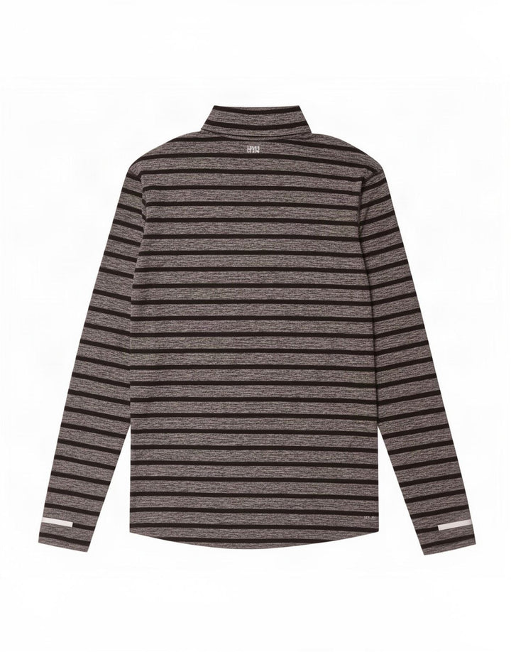 Nike Herre Dri Fit Pullover med lynlås-hals Træningsdragt Top Stor Gråstribet