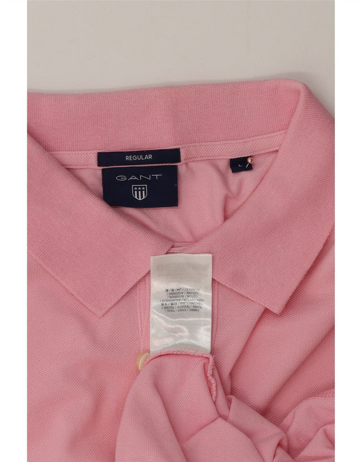 GANT Herre Regular Fit Polo Shirt Large Pink Bomuld