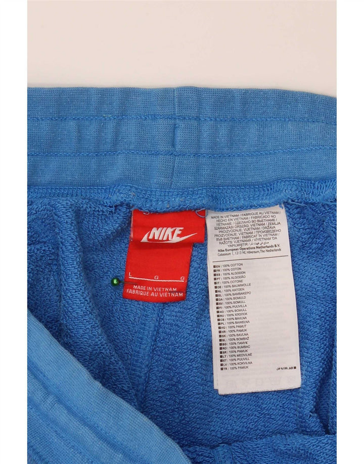 Nike Herre grafiske sportsshorts store blå bomuld