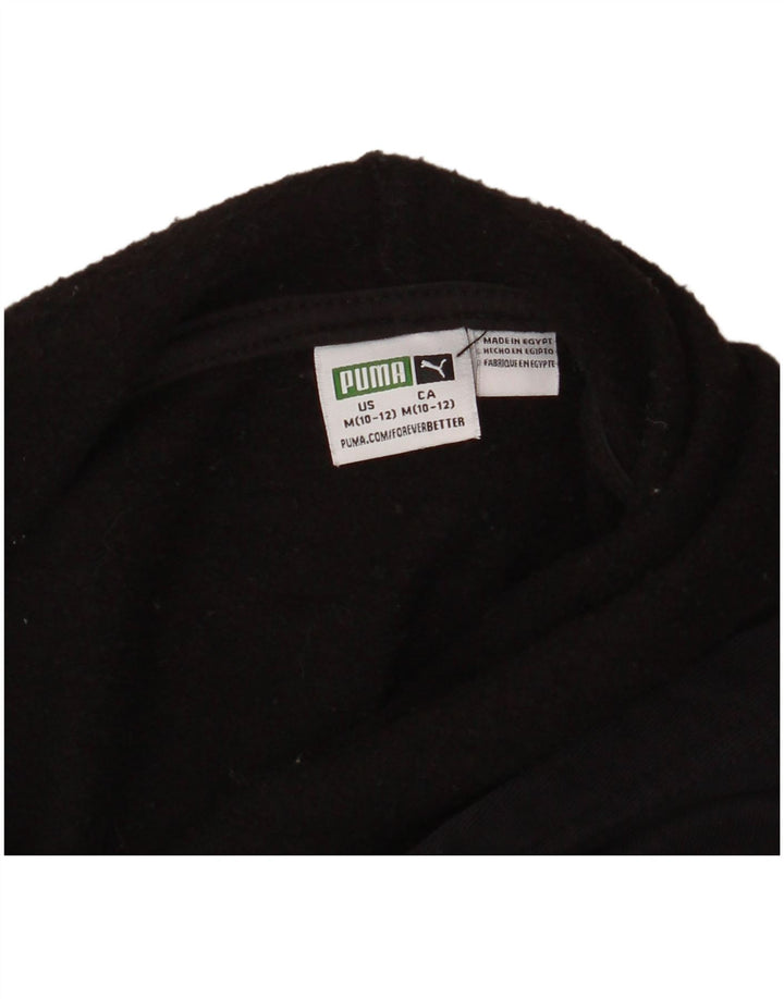 PUMA Grafisk hættetrøje til drenge 10-11 år Mellem sort plettet