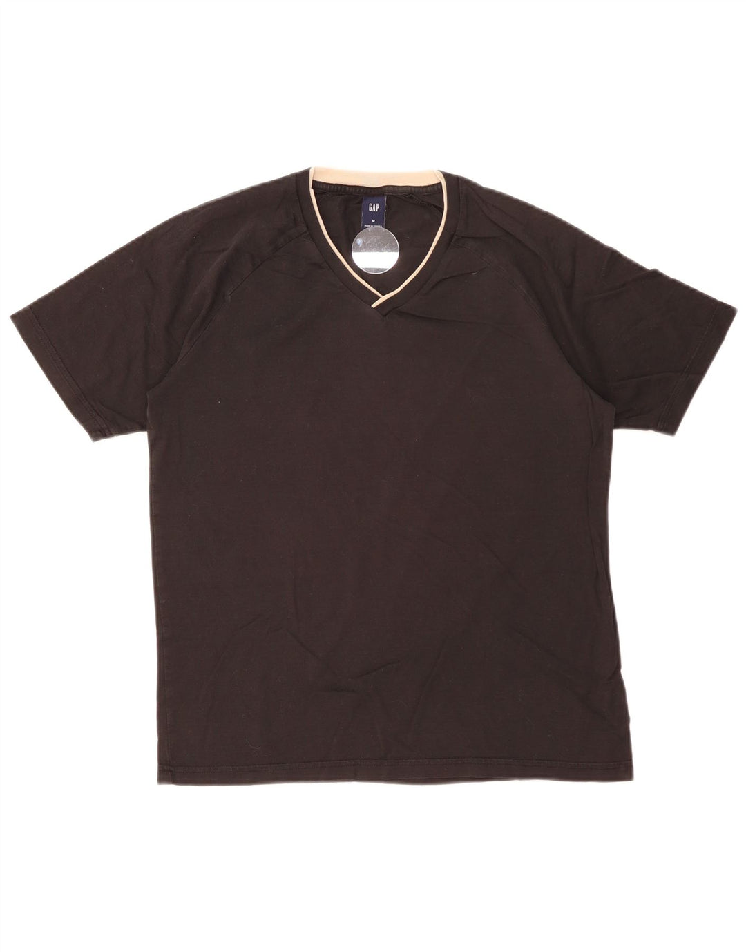 Gap Herre T-Shirt Top Medium Sort Bomuld