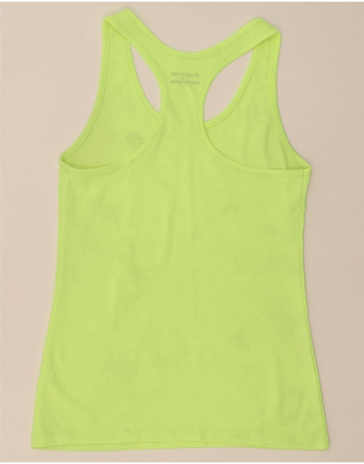 LOTTO Womens Vest Top UK 8 Small Green Vintage Lotto and Second-Hand Lotto from Messina Hembry 