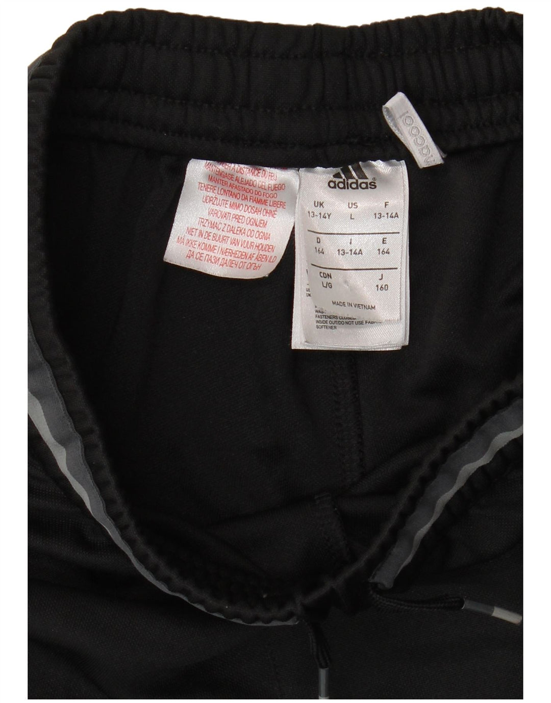 ADIDAS Boys Olympique Lyonnais Træningsdragt Bukser 13-14 år Sort