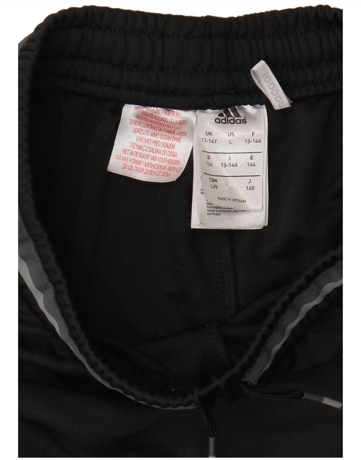 ADIDAS Boys Olympique Lyonnais Træningsdragt Bukser 13-14 år Sort