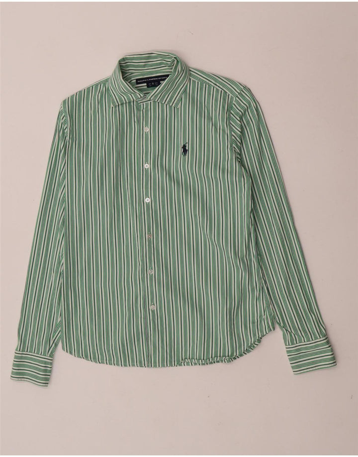 Ralph Lauren Dameskjorte US 8 Mellemgrøn stribet bomuld