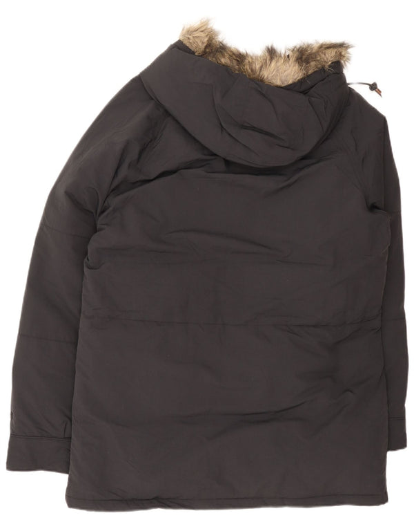 Levi's Herre hættepolstret frakke UK 38 medium sort polyamid