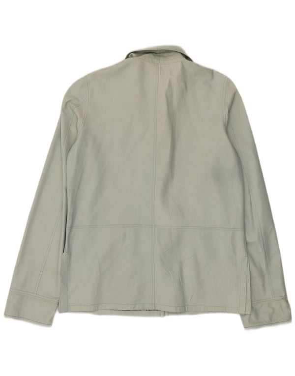 Maxime Womens Vendbar Læderjakke IT 44 Medium Grøn