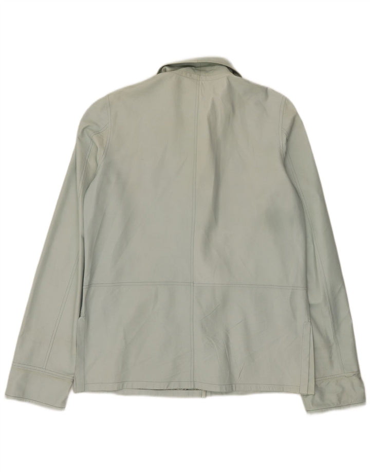 Maxime Womens Vendbar Læderjakke IT 44 Medium Grøn