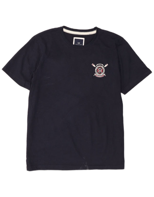 Crew Clothing Herre T-Shirt Top XL Marineblå Bomuld
