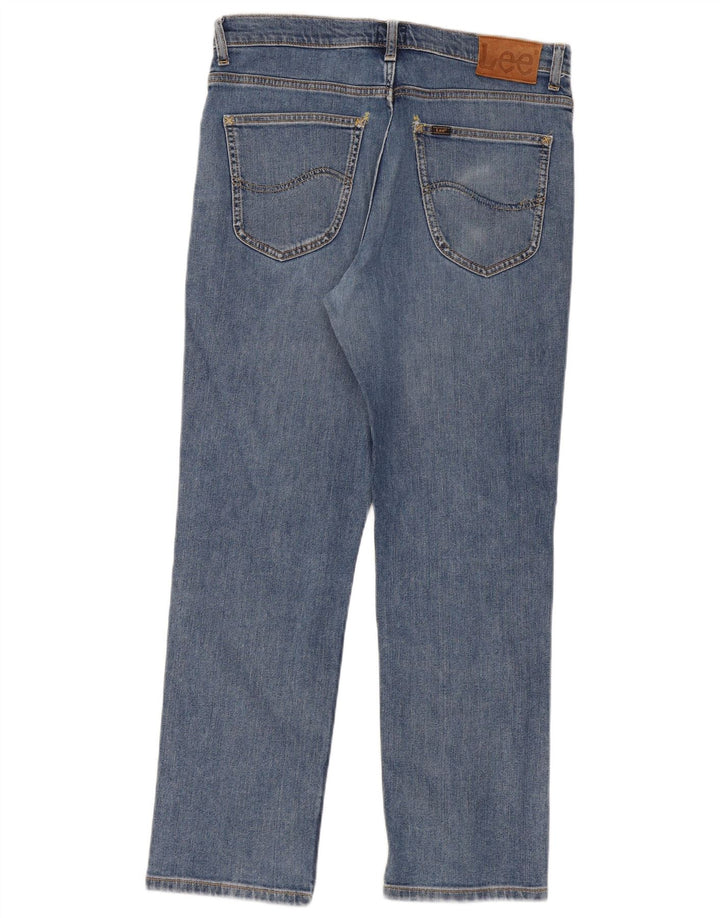 Lee Mens Brooklyn Straight Jeans W34 L30 Blå Bomuld