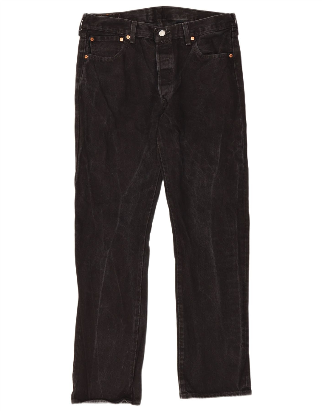 Levi's Herre 501 lige jeans W34 L32 sort bomuld