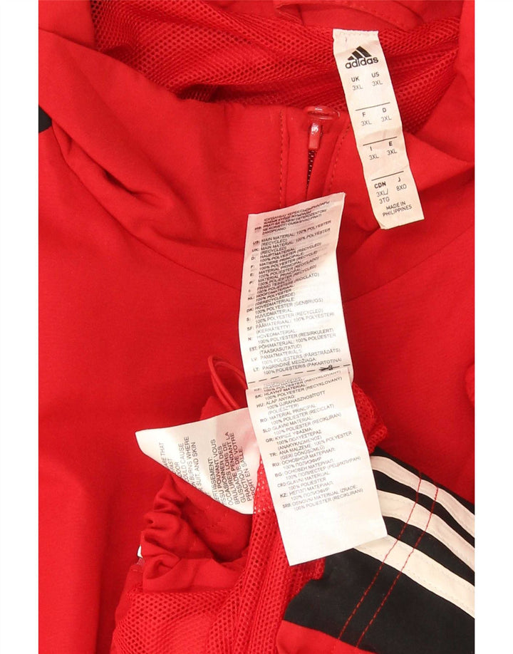 Adidas Herre Climalite træningsdragt Topjakke 3XL Rød Colourblock Polyester