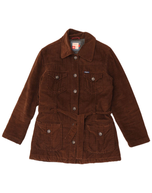 PEPE Jeans Kvinder Utility Jacket UK 14 Medium Brun Bomuld