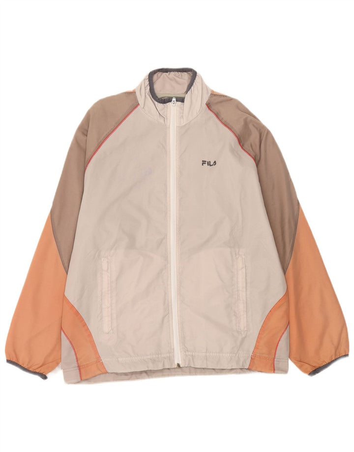 Fila Træningsdragt til mænd Topjakke Lille Beige Colourblock Polyamid