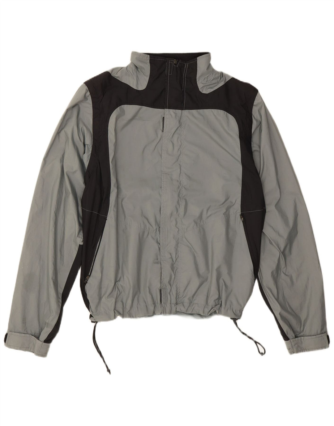 Adidas Regnjakke til mænd UK 40 Large Grå Colourblock Polyester