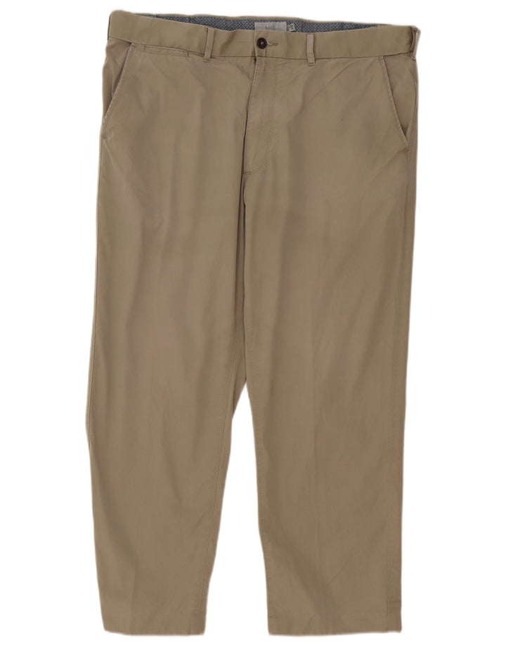 Marks & Spencer Herre Regular Fit Casual Bukser W38 L29 Beige Bomuld