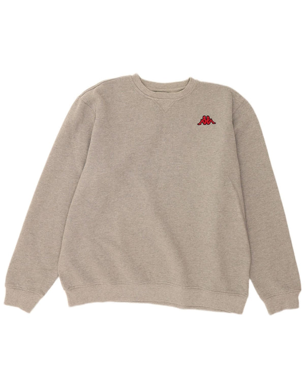 Kappa Herre Sweatshirt Jumper 2XL Grå Bomuld