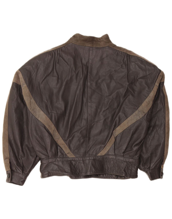 Lavorazione Artigiana Damejakke IT 44 Medium Grey Colourblock Læder