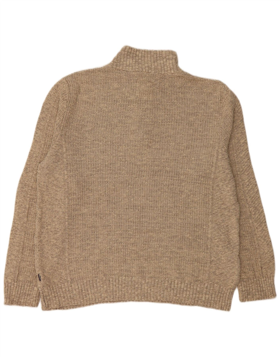FAT FACE Herre Zip Neck Jumper Sweater XL Grå Bomuld