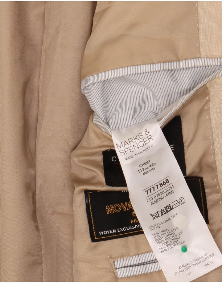 Marks & Spencer Herre 2-knaps blazerjakke UK 44 XL Beige hør