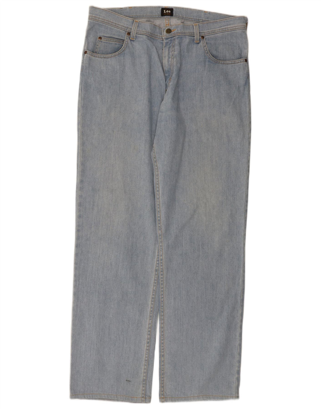 Lee Herre Brooklyn Straight Jeans W38 L34 Blå Bomuld