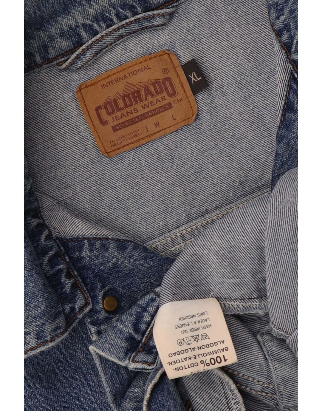 Colorado Herre denimjakke UK 42 XL Blå Bomuld