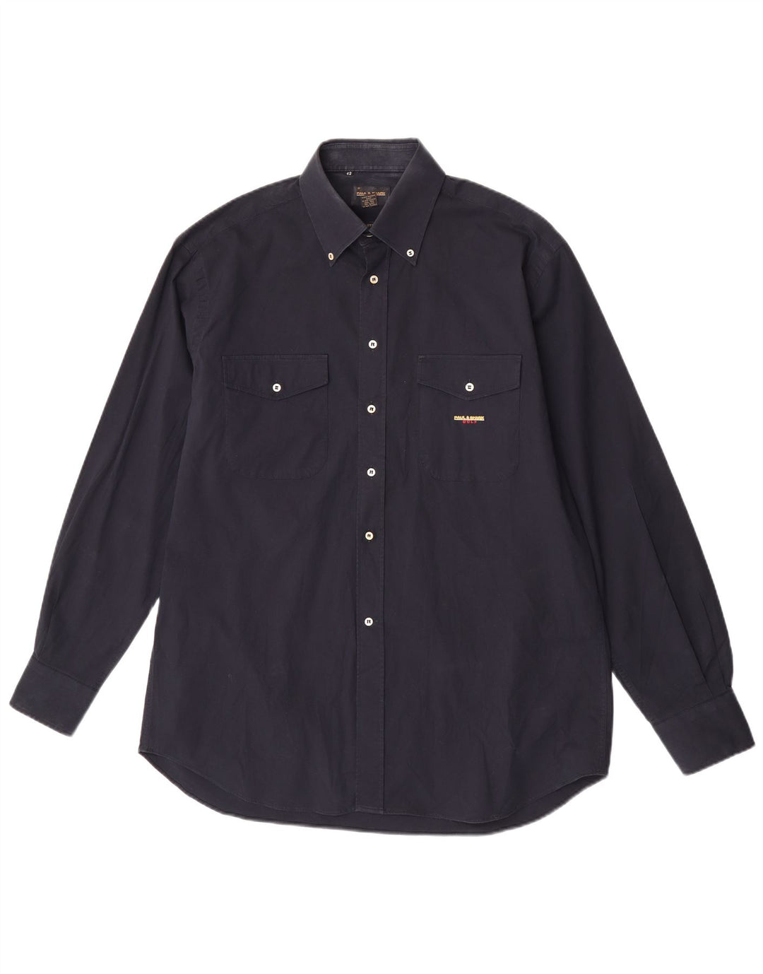 Paul & Shark Herre golfskjorte str. 42 Large Navy Blue Cotton