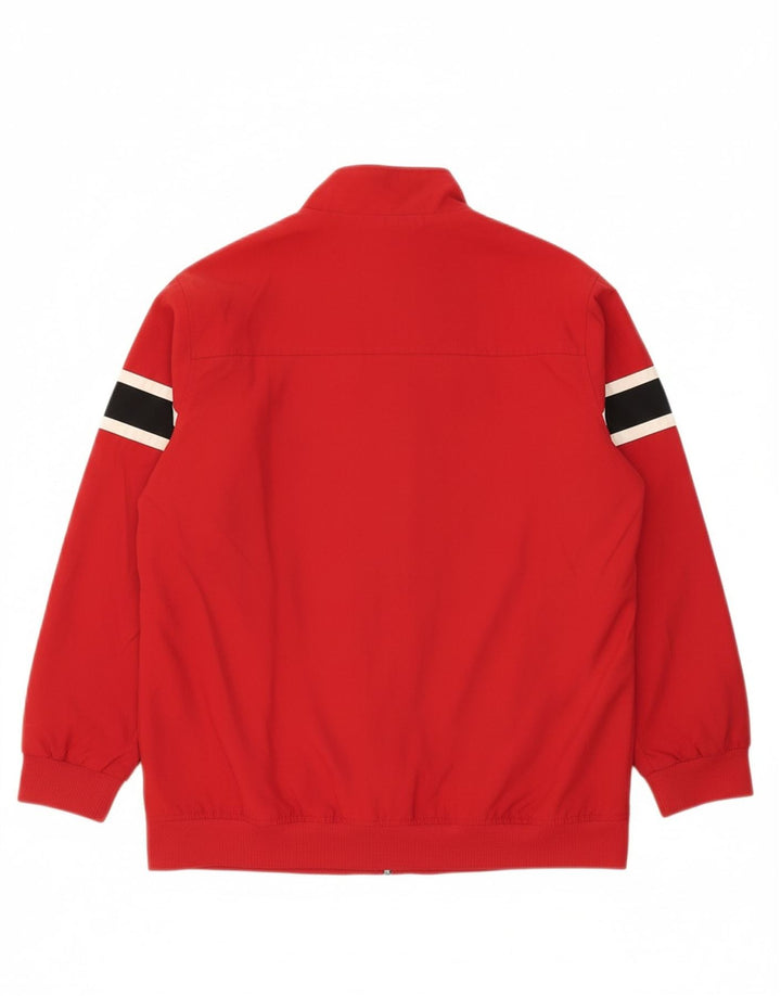 NIKE Boys Graphic Tracksuit Top Jacket 14-15 Years Large Red Colourblock