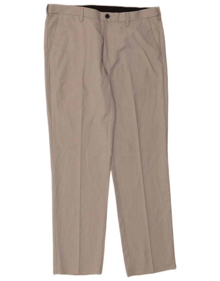 Marks & Spencer Herre Regular Fit Chinobukser W34 L31 Grå polyester