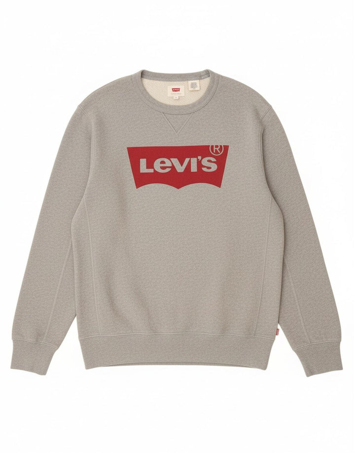 Levi's Grafisk sweatshirt til mænd, lille grå bomuld