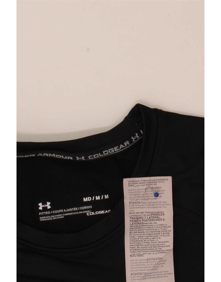 Under Armour Herre Cold Gear Top Langærmet Medium Sort Polyester
