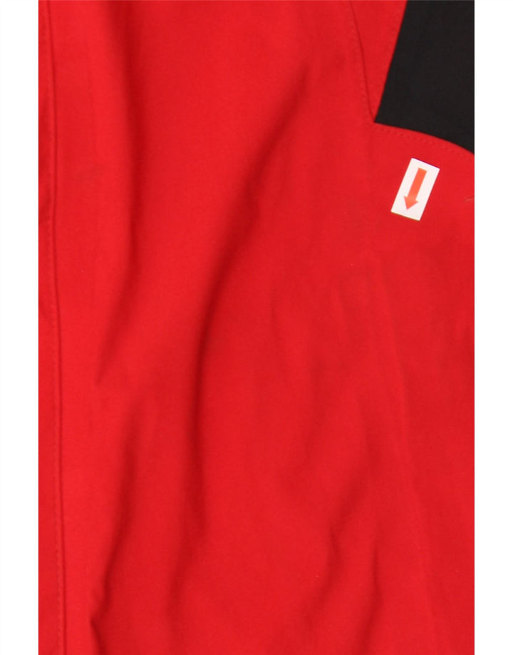 JACK WOLFSKIN Mens Hooded Windbreaker Jacket UK 34 Small Red Colourblock Vintage Jack Wolfskin and Second-Hand Jack Wolfskin from Messina Hembry 