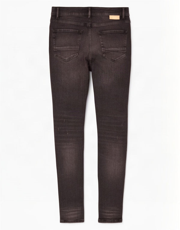Zara Mens Distressed Skinny Jeans EU 42 Large W32 L34 Black Bomuld