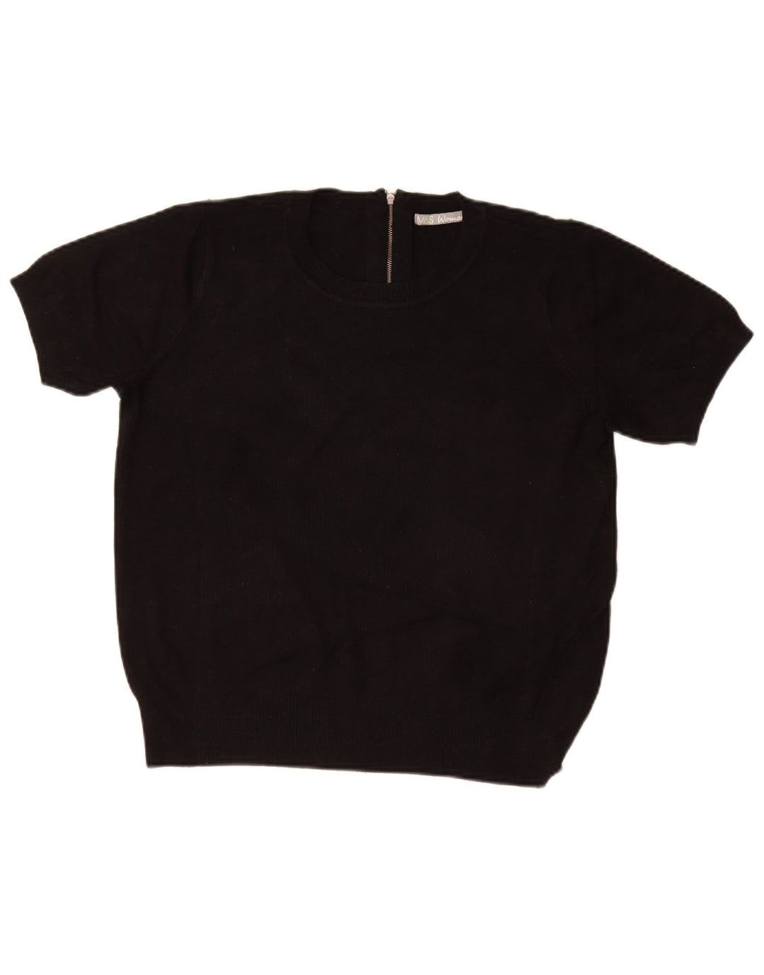 MARKS & SPENCER Dame sweater med rund hals DK 16 Stor Sort