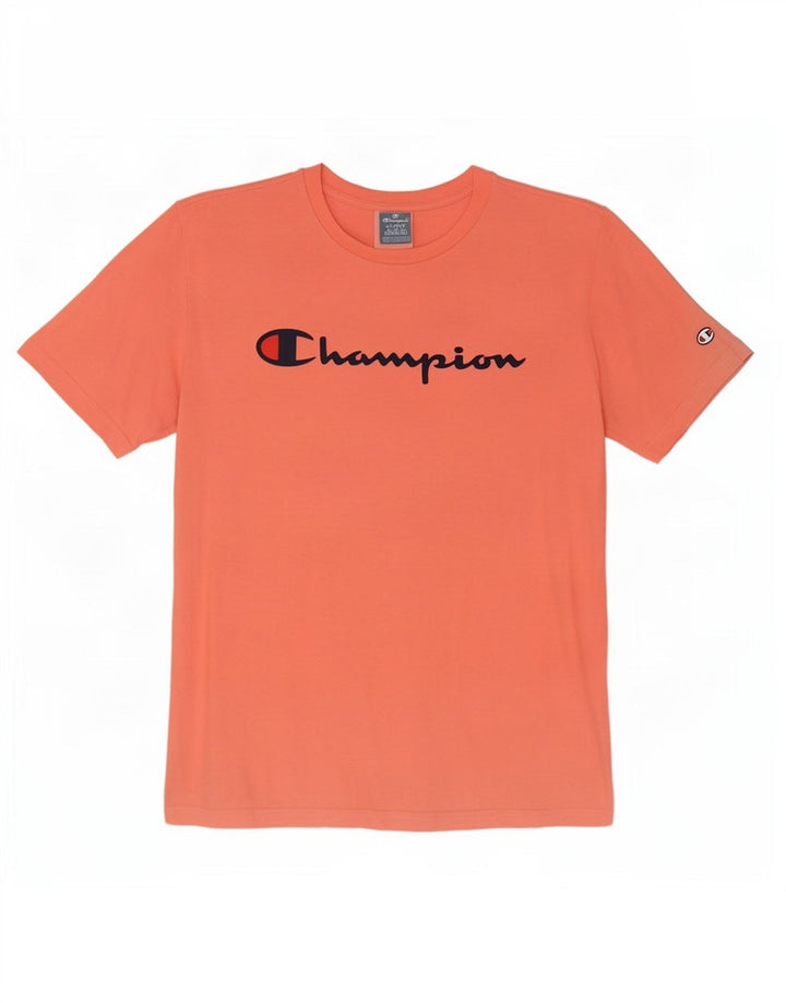 Champion Herre Grafisk T-Shirt Top XL Pink