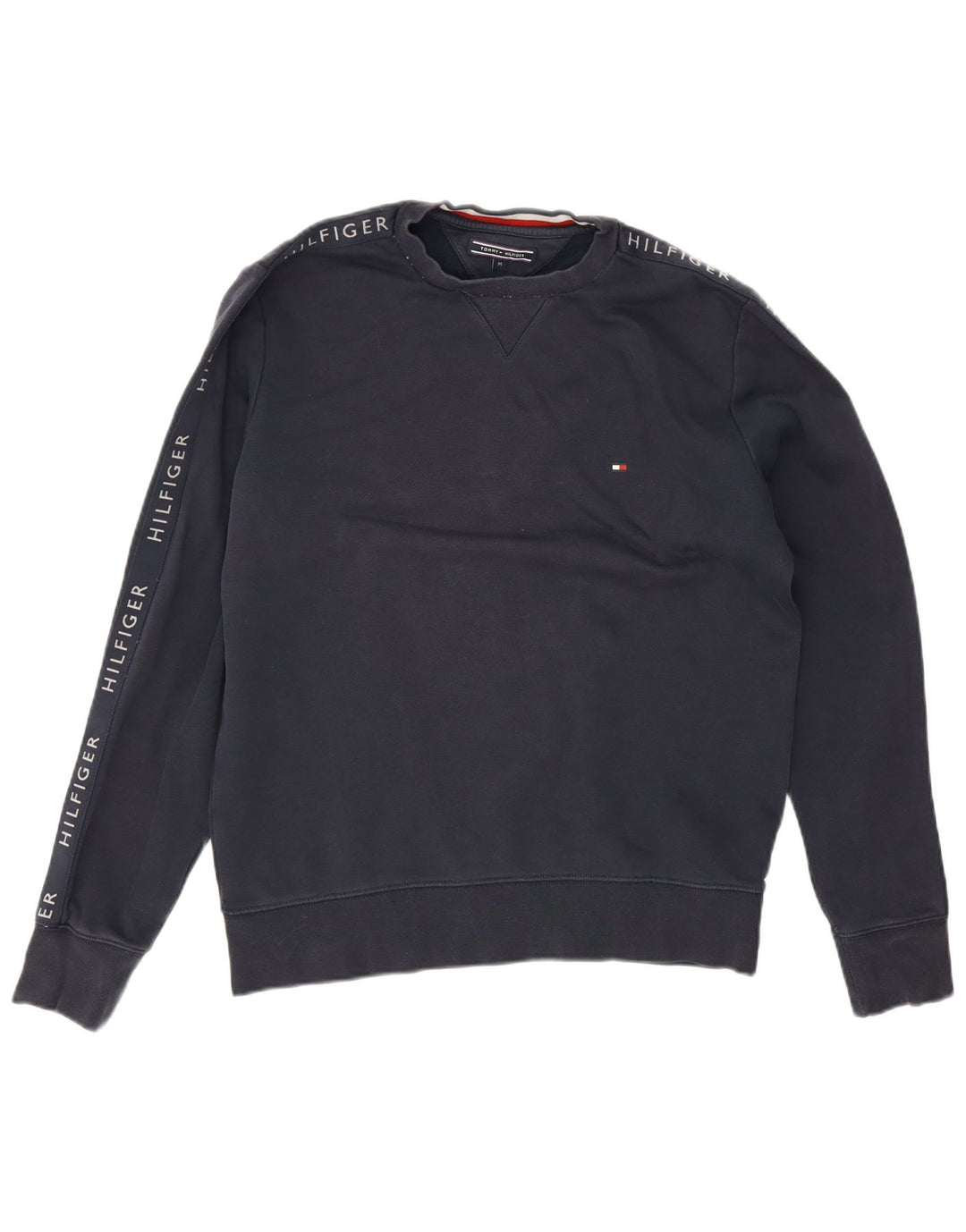 Tommy Hilfiger Herre Grafisk Sweatshirt Jumper Medium Navyblå Bomuld